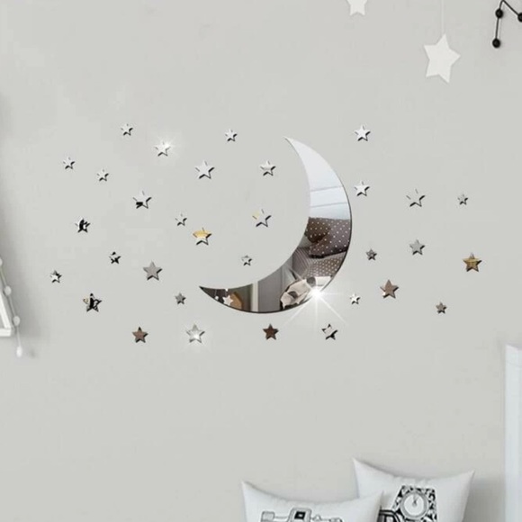 Moon & Stars Reflective Stickers wall Decor - Picture 3 of 5